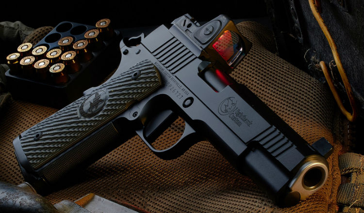 Trijicon RMR 3.25 MOA attached to a pistol