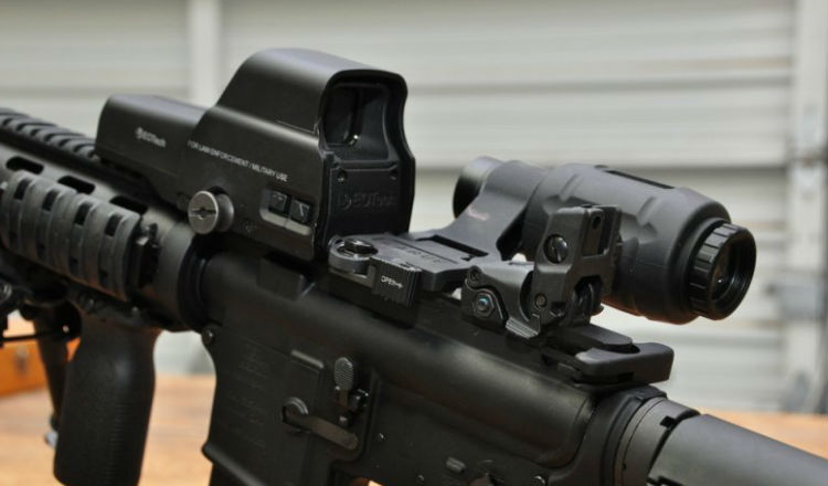 EOTech G33 Magnifier Attached to an AR